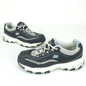 Skechers D'Lites Walking Fitness Sneakers Blue/Gray Womens Size 9 (11617EW)